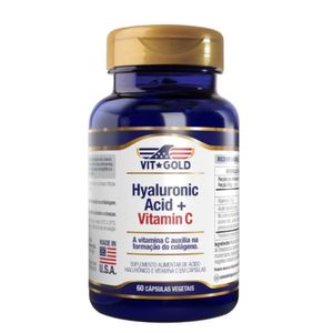 Ácido Hialurônico + Vitamina C Vitgold 60 Cápsulas