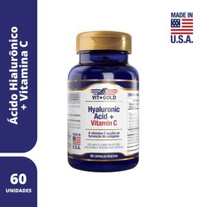 Ácido Hialurônico + Vitamina C Vitgold 60 Cápsulas