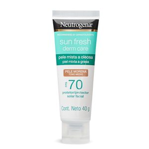 Protetor Solar Facial Neutrogena Sun Fresh Oily Skin Pele Morena FPS 70 40g