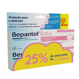 Creme Preventivo de Assaduras Bepantol Baby 2 Unidades de 120g Cada