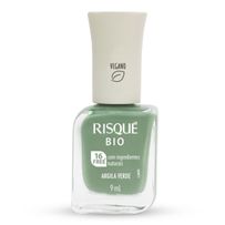 Esmalte Risqué Bio Argila Verde 9ml