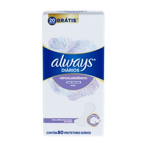 Protetor Diário Always Sensitive sem Perfume 80 Unidades