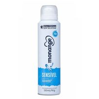 Desodorante Antitranspirante Aerosol Monange Sensível Sem Perfume 150ml