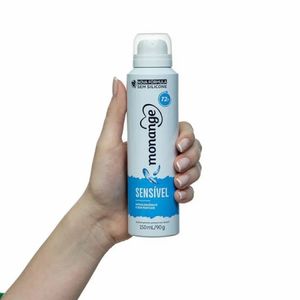 Desodorante Antitranspirante Aerosol Monange Sensível Sem Perfume 150ml