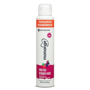 Desodorante Antitranspirante Aerossol Monange Frutas Vermelhas 200ml