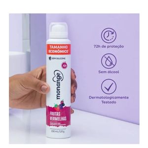 Desodorante Antitranspirante Aerossol Monange Frutas Vermelhas 200ml