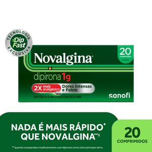 Novalgina 1g Dipirona Adulto 20 comprimidos