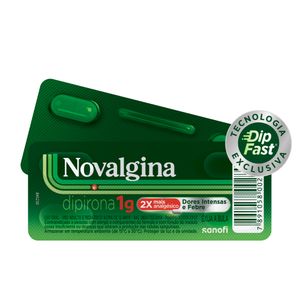 Analgésico e Antitérmico Novalgina 1g 4 Comprimidos