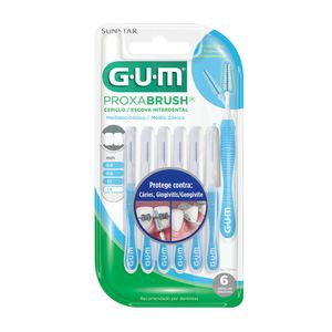 Escova Interdental Gum ProxaBrush 1.6mm Médio Cônico 6 Unidades