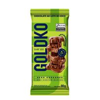 Barra de Chocolate Goldko Vegano Ao Leite Zero Adição De Açúcares 80g