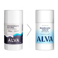 Desodorante Natural em Barra Alva Sem Perfume 55g