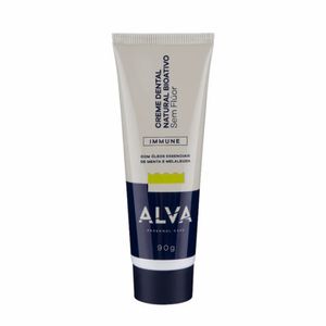 Creme Dental Natural Bioativo Alva Immune Menta e Melaleuca Sem Flúor 90g