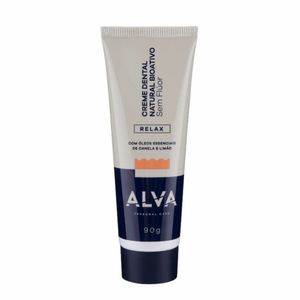 Creme Dental Natural Bioativo Alva Relax Canela e Limão Sem Flúor 90g