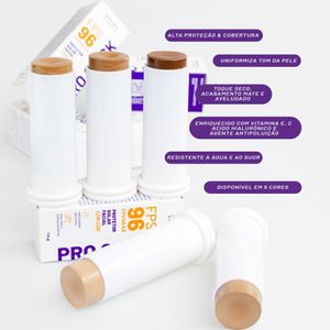 Protetor Solar Stick Multifuncional Pink Cheeks com Cor Pro Stick Pro10 FPS95 14g