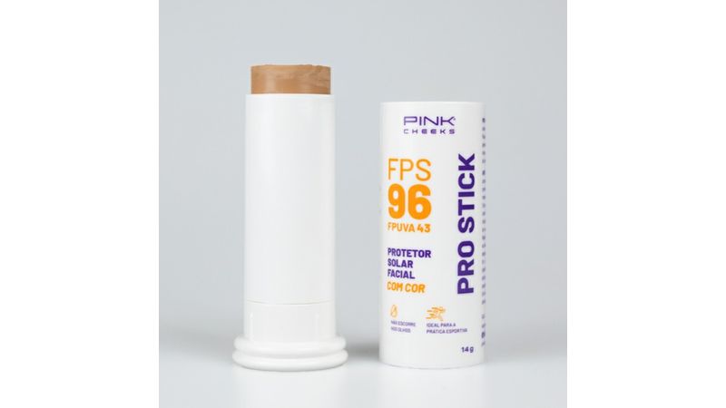 Protetor Solar Stick Multifuncional Pink Cheeks com Cor Pro Stick