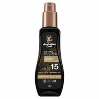 Protetor Solar Corporal Spray Gel Australian Gold Instant Bronzer Fps15 125g