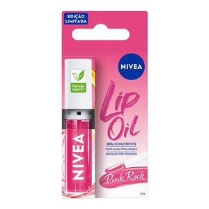 Hidratante Labial Lip Oil Nivea Brilho Nutritivo Pink Rock 5,5ml