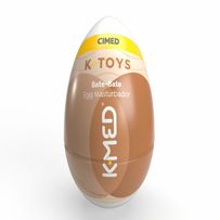 Masturbador Masculino K-Med K-Toys Bate Bate de Silicone Textura Wavy Cor Marrom 1 Unidade