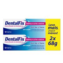 Creme Fixador de Dentadura Dentalfix Sem Sabor 2 Unidades 68g