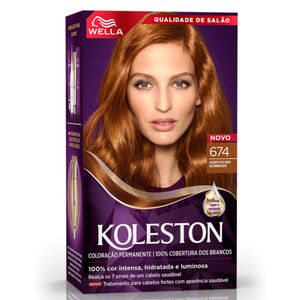 Tintura Wella Koleston 674 - Louro Escuro Acobreado