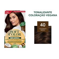 Tintura Wella Soft Color Natural 40 - Castanho Médio