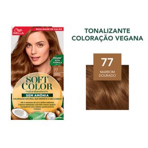 Tintura Wella Soft Color Natural 77 - Marrom Dourado