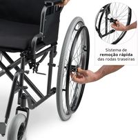 Cadeira de Rodas Aço Dobrável Dellamed D400 T44 - 120 Kg