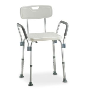 Banqueta de Higienização Dellamed D3 com encosto e Braço - 135 KG