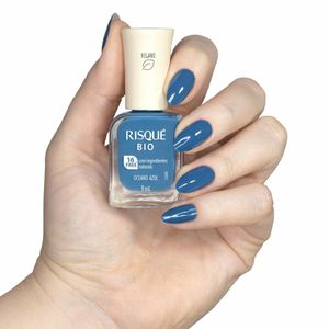 Esmalte Risqué Bio Azul Cremoso Oceano Azul 9ml