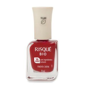 Esmalte Risqué Bio Vermelho Cremoso Pimenta Caiena 9ml