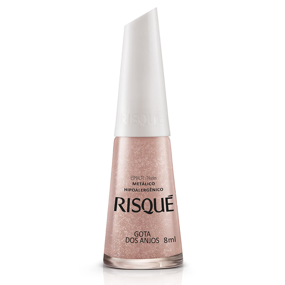Esmalte Metálico Risqué Nude Gota Dos Anjos 8ml
