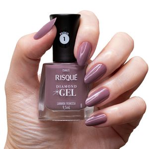 Esmalte Cremoso Risqué Diamond Gel Lavanda Francesa 9,5ml