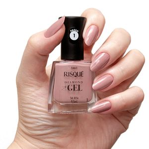 Esmalte Cremoso Risqué Diamond Gel Sal Rosa 9,5ml