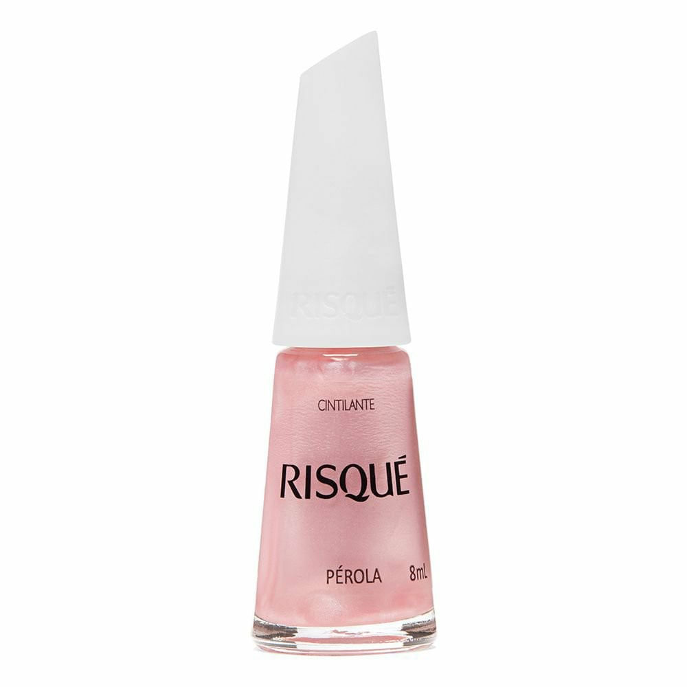 Esmalte Cintilante Risqué Rosas Pérola 8ml