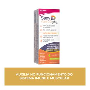 Suplemento Alimentar Aché Sany D 200UI Maçã Verde 20ml Gotas