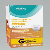 Cloridrato de Bromexina 4mg/5ml Medley Infantil Xarope 120ml + Copo Medida