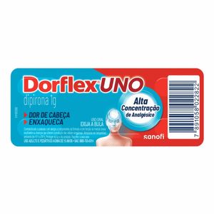 Analgésico Dorflex Uno Dipirona 1g Enxaqueca 4 Comprimidos