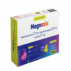 Magnazia 153mg + 200mg + 25mg Cimed Sabor Abacaxi 30 Comprimidos Mastigáveis