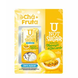 Pastilha U Not Sugar Sabor Maracujá + Chá Verde Sem Açúcar 8g