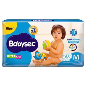 Fralda BabySec Galinha Pintadinha Ultra Sec M 68 Unidades