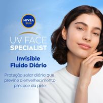 Protetor Solar Facial Nivea Sun Invisible Fluido Diário UV Face Specialist FPS70 40ml