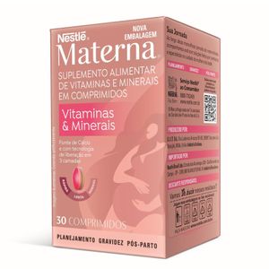 Materna Vitaminas & Minerais Nestlé 30 unidades