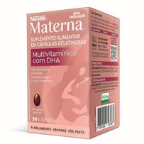 Suplemento Alimentar Adulto Nestlé Materna Multivitamínico Com DHA 30 Cápsulas
