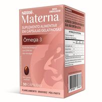 Suplemento Alimentar Adulto Nestlé Materna Ômega 3 Dha De Óleo De Alga 30 Cápsulas