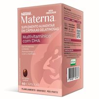 Suplemento Alimentar Adulto Nestlé Materna Multivitamínico Com DHA 60 Cápsulas