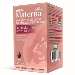 Suplemento Alimentar Adulto Nestlé Materna Multivitamínico Com DHA 60 Cápsulas