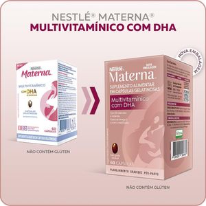 Suplemento Alimentar Adulto Nestlé Materna Multivitamínico Com DHA 60 Cápsulas
