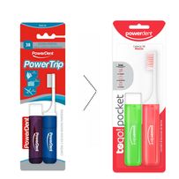 Escova Dental Powerdent Togo! Pocket 2 Unidades