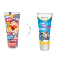 Gel Dental Powerdent Mundo Bita Morango Sem Fluor 100g