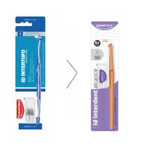 Escova Dental Powerdent ID Intertufo Cônica 3 a 7mm 1 Cabo + 6 Refis Interdentais